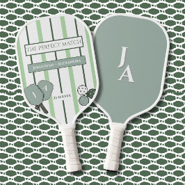 Palas De Pickleball Parejas de Rayas Verdes Perfecta Coincidencia