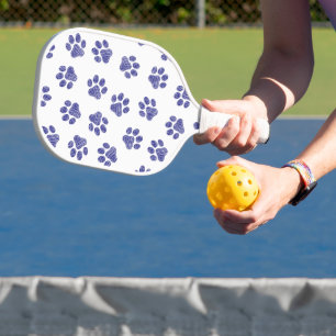 Palas De Pickleball Pasta de perro, patas de perro, patas azules de la