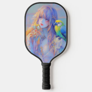 Palas De Pickleball Pastel Dreamy Mascota Parrot Pirate Anime Chica