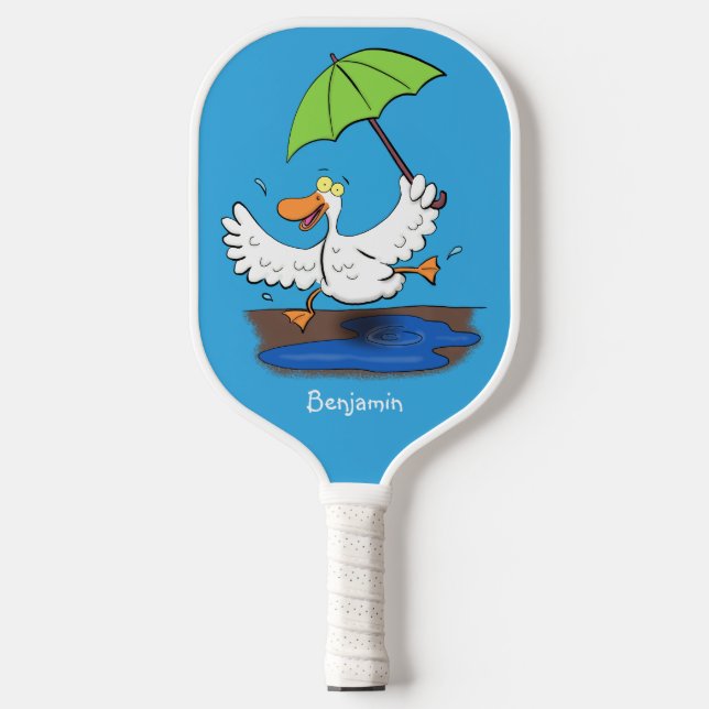 Palas De Pickleball Pato gracioso con personalizado bailarín de paragu (Anverso)