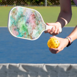 Palas De Pickleball Patrón abstracto de acuarela de océano con textura