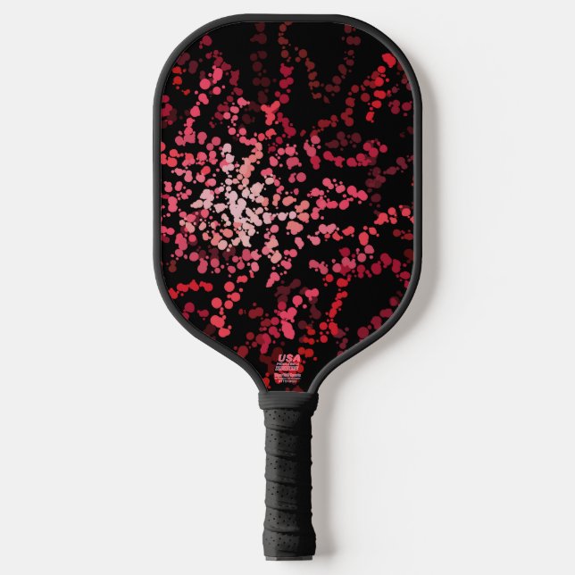 Palas De Pickleball Patrón abstracto de salpicaduras de tonos rosados  (Anverso)