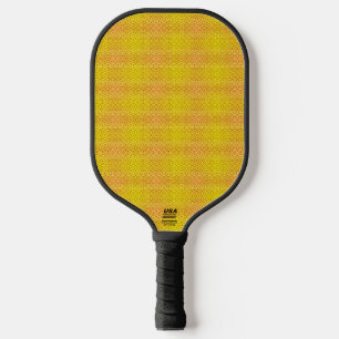 Palas De Pickleball patrón amarillo y negro dinámico