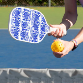 Palas De Pickleball Patrón árabe del Mediterráneo griego Azul