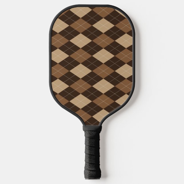 Palas De Pickleball Patrón Argyle Guay con puntas (Anverso)