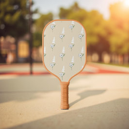 Palas De Pickleball Patrón Botánico Bohemio Beige Floral