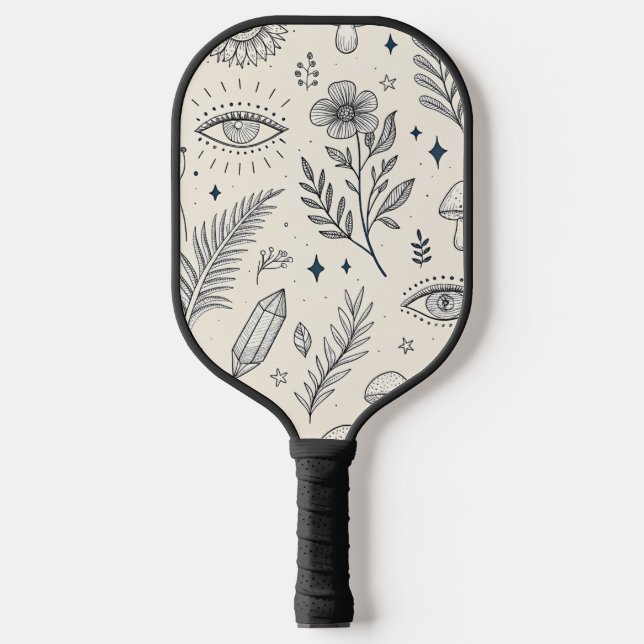 Palas De Pickleball Patrón Botánico Celestial (4) (Anverso)