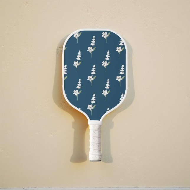 Palas De Pickleball Patrón botánico floral bohemio de la marina (Subido por el creador)