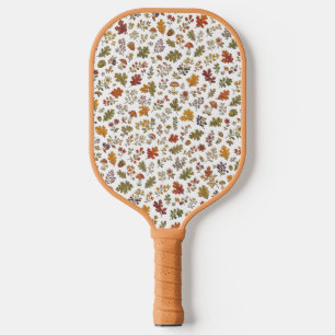 Palas De Pickleball Patrón caprichoso de bosque de hongos y hojas de o