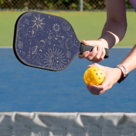 Palas De Pickleball Patrón celeste de la marina