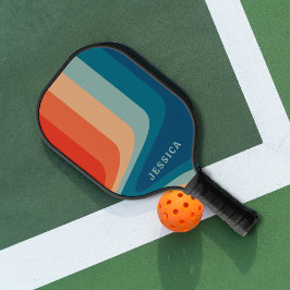 Palas De Pickleball Patrón Clásico de Rayas Onduladas Retro