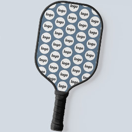 Palas De Pickleball Patrón comercial de logotipo simple Gris azul