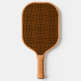 Palas De Pickleball Patrón continuo de cuadros escoceses naranja marró