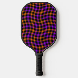 Palas De Pickleball Patrón continuo de cuadros escoceses naranja púrpu