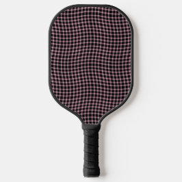 Palas De Pickleball Patrón continuo de cuadros escoceses rosa y púrpur