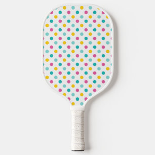 Palas De Pickleball Patrón continuo de lunares coloridos