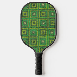 Palas De Pickleball Patrón cuadrado de granjas verde