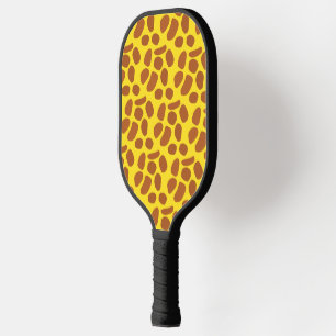 Palas De Pickleball Patrón cutáneo de jirafa amarilla