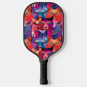 Palas De Pickleball Patrón de animales de polos bajos y coloridos