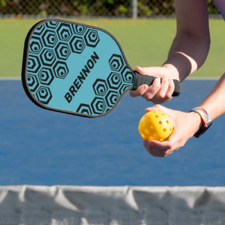 Palas De Pickleball Patrón de arte de polígono hexagonal genial person