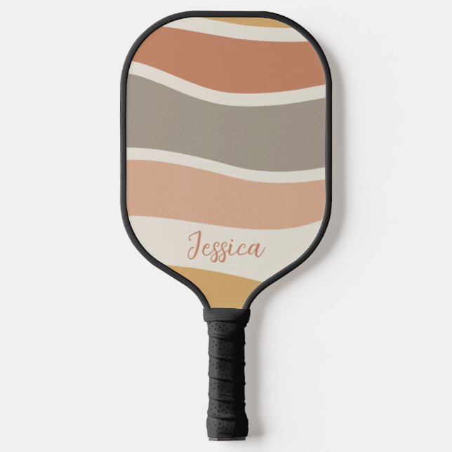 Palas De Pickleball Patrón de banda Boho Nombre personalizado Paddle (Anverso)