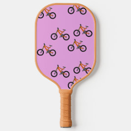 Palas De Pickleball Patrón de bicicletas en rosa