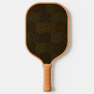 Palas De Pickleball Patrón de cabezas de león espiral marrón,