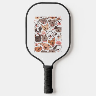 Palas De Pickleball Patrón de Cachorros Felices 1