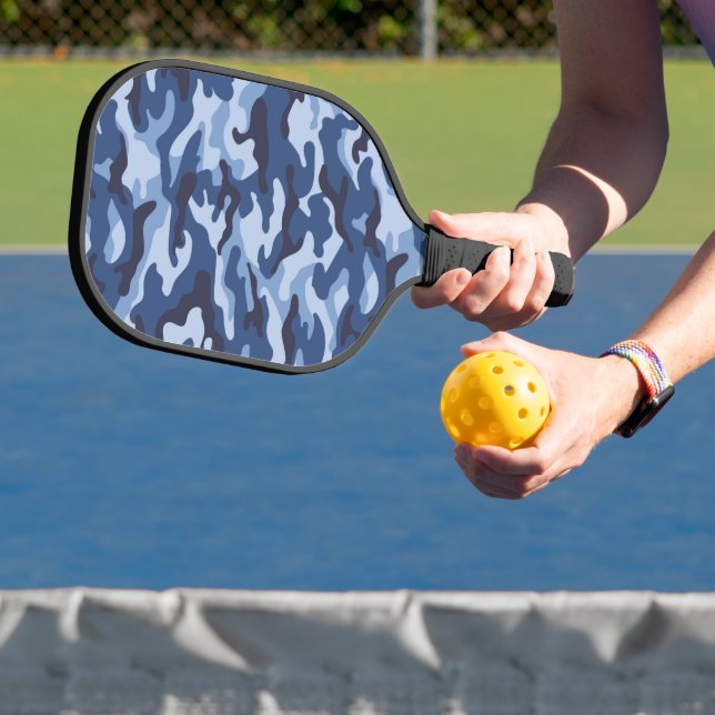 Palas De Pickleball Patrón de camuflaje azul oscuro (in situ)