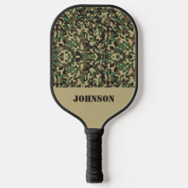 Palas De Pickleball Patrón de camuflaje de nombre personalizado