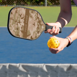 Palas De Pickleball Patrón de camuflaje del desierto, tu nombre, perso