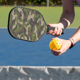 Palas De Pickleball Patrón de camuflaje verde