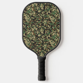 Palas De Pickleball Patrón de camuflaje verde, negro y marrón