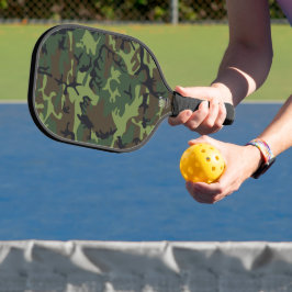 Palas De Pickleball Patrón de camuflaje verde, patrón militar, ejércit