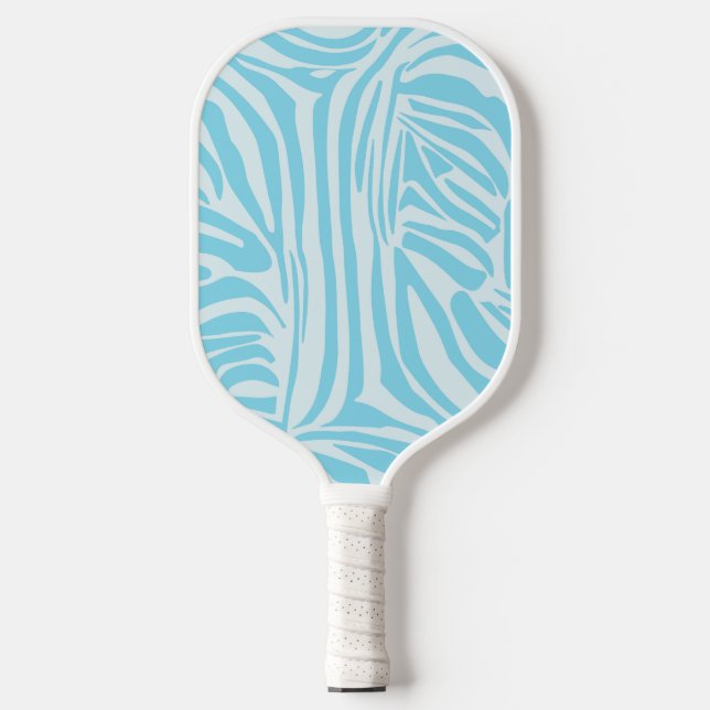 Palas De Pickleball Patrón de cebra azul (Anverso)
