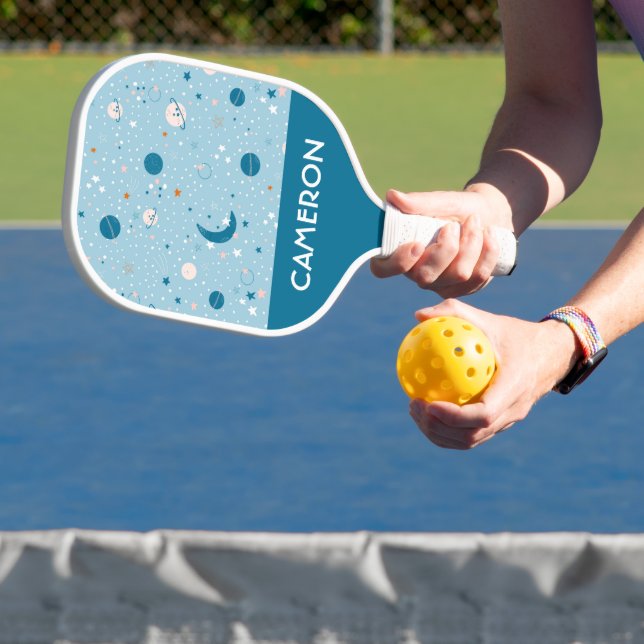 Palas De Pickleball Patrón de cielo azul y espacio (in situ)