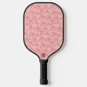 Palas De Pickleball Patrón de cinta sin costuras en rosa encanto y té 
