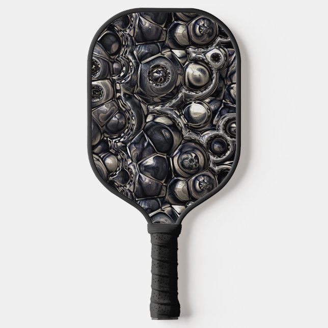 Palas De Pickleball Patrón de contornos reflectantes (Anverso)