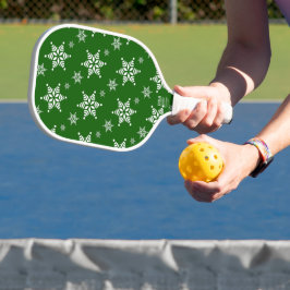 Palas De Pickleball Patrón de copo de nieve, copos de nieve blancos, n