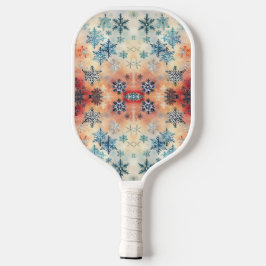 Palas De Pickleball Patrón de copos de nieve vintage - remo de pelota 