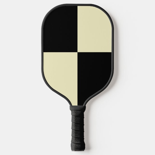 Palas De Pickleball Patrón de damero negro Simple Square Classic (Anverso)