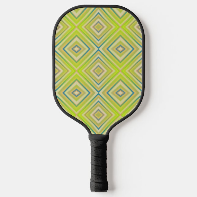 Palas De Pickleball Patrón de diamante alternativo Lime Lemon Lime (Anverso)
