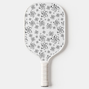 Palas De Pickleball Patrón de edad atómica retro de átomos