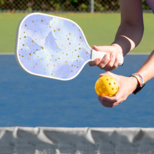 Palas De Pickleball Patrón de estrella dorada de Lavendar