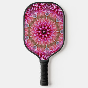 Palas De Pickleball Patrón de flores rosadas de Mandala geométrica-675