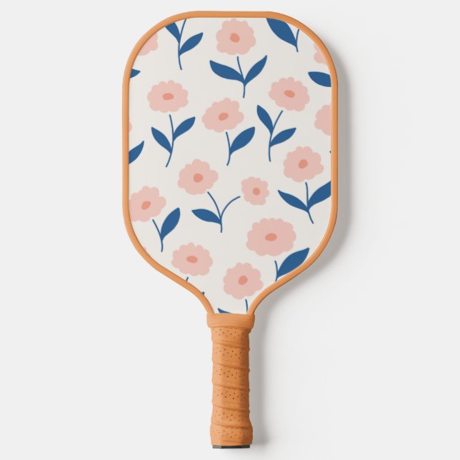 Palas De Pickleball Patrón de flores rosas de Moda de boho lindo (Anverso)