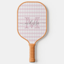 Palas De Pickleball Patrón de forma de diamante rosa Rubor retro