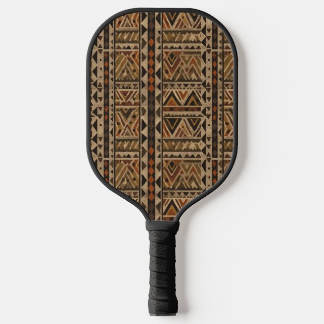 Palas De Pickleball Patrón de franja suroeste rústico (2) (Anverso)