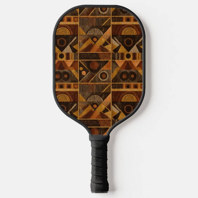 Palas De Pickleball Patrón de franja suroeste rústico (4) (Anverso)