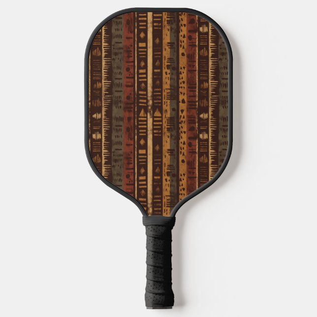 Palas De Pickleball Patrón de franja suroeste rústico (5) (Anverso)
